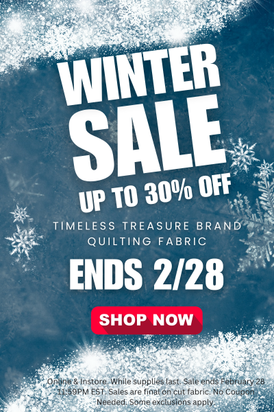 Save up to 30% Off Timeless Treasures Quilting Fabric
